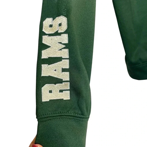 Men's Colosseum Green Colorado State Rams Pullover Hoodie Medium Fan Gear Casual - Picture 4 of 9